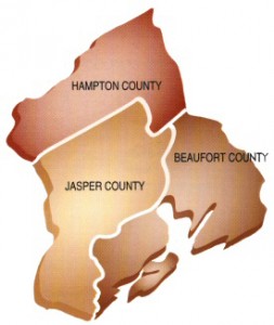 Service Area Map - Beaufort, Hampton and Jasper counties